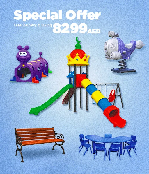 Deluxe Kids Outdoor Playground Combo Set – Slides, Swings & Activity Furniture