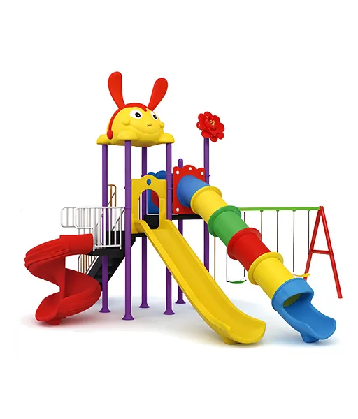 Colorful Playground Slide and Swing Set for Kids