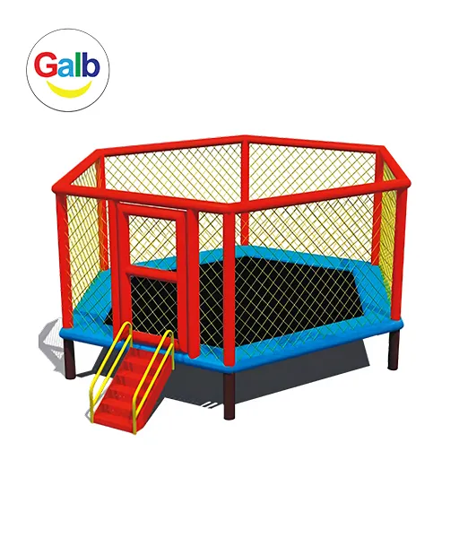 Outdoor Trampoline with Safety Net & Steps – Galb Toys UAE