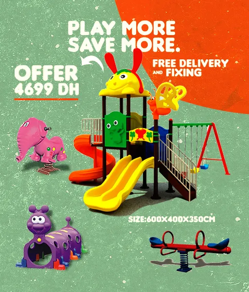 Outdoor Kids Playground Combo Set (600x400x350cm) – Free Delivery & Fixing UAE