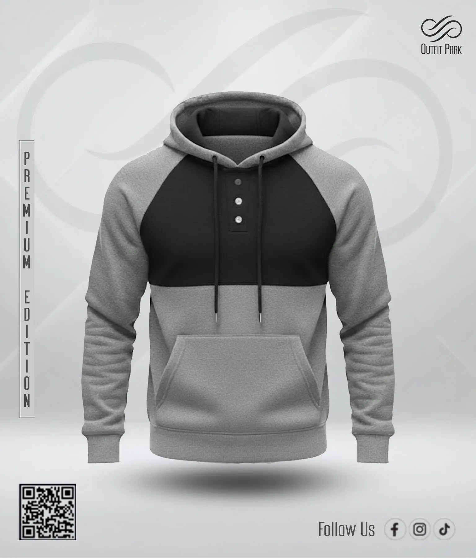 Classic Comfort Hoodie – Men's Edition (Ash)