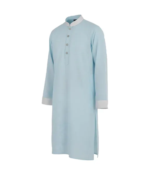 Azure Breeze Textured Cotton Panjabi