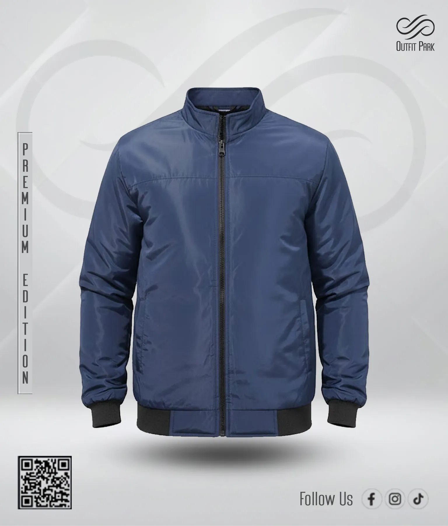 Imported Men's Premium Winter Jacket – (Navy Blue)