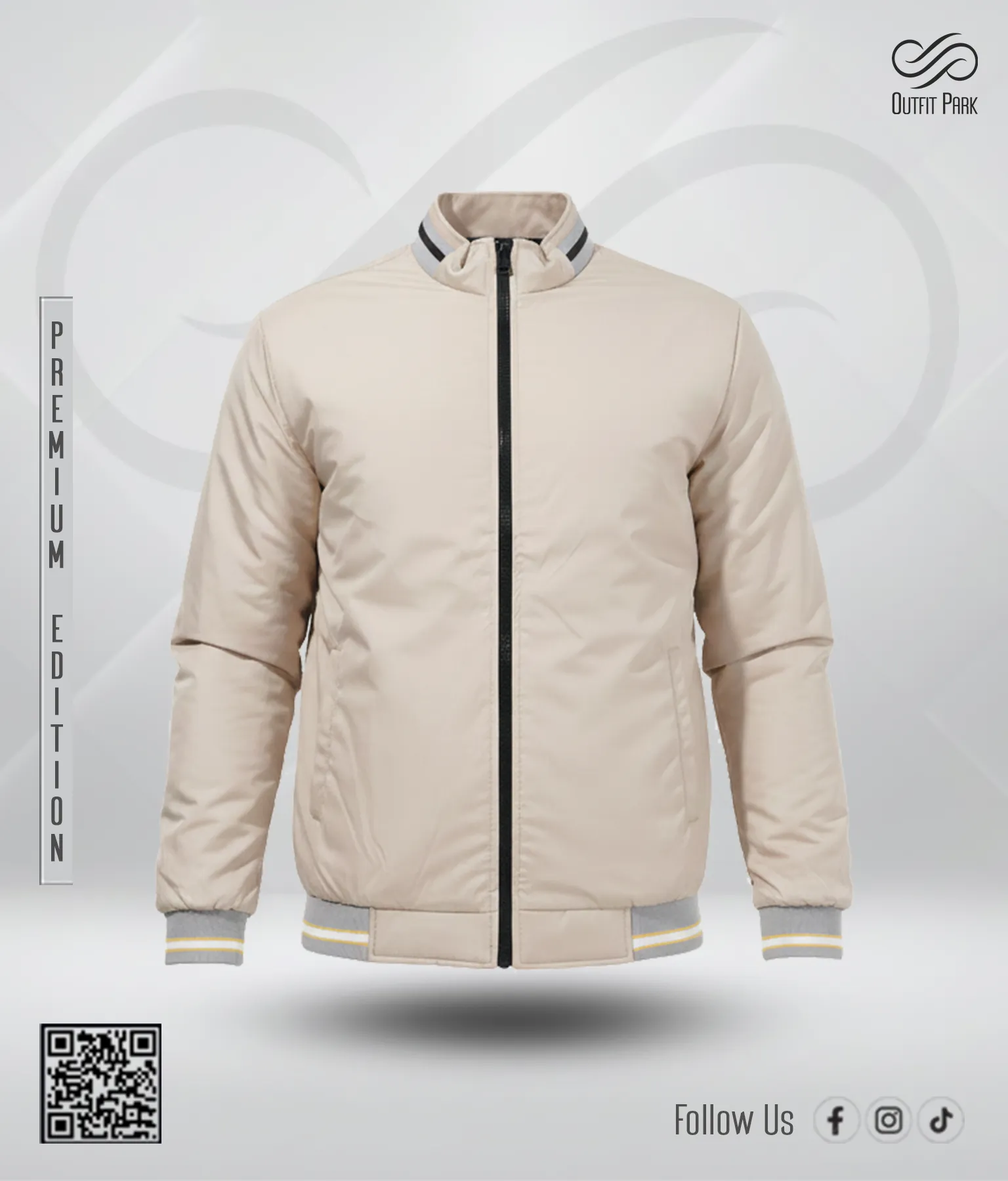 Imported Men's Premium Winter Jacket – (Cream)