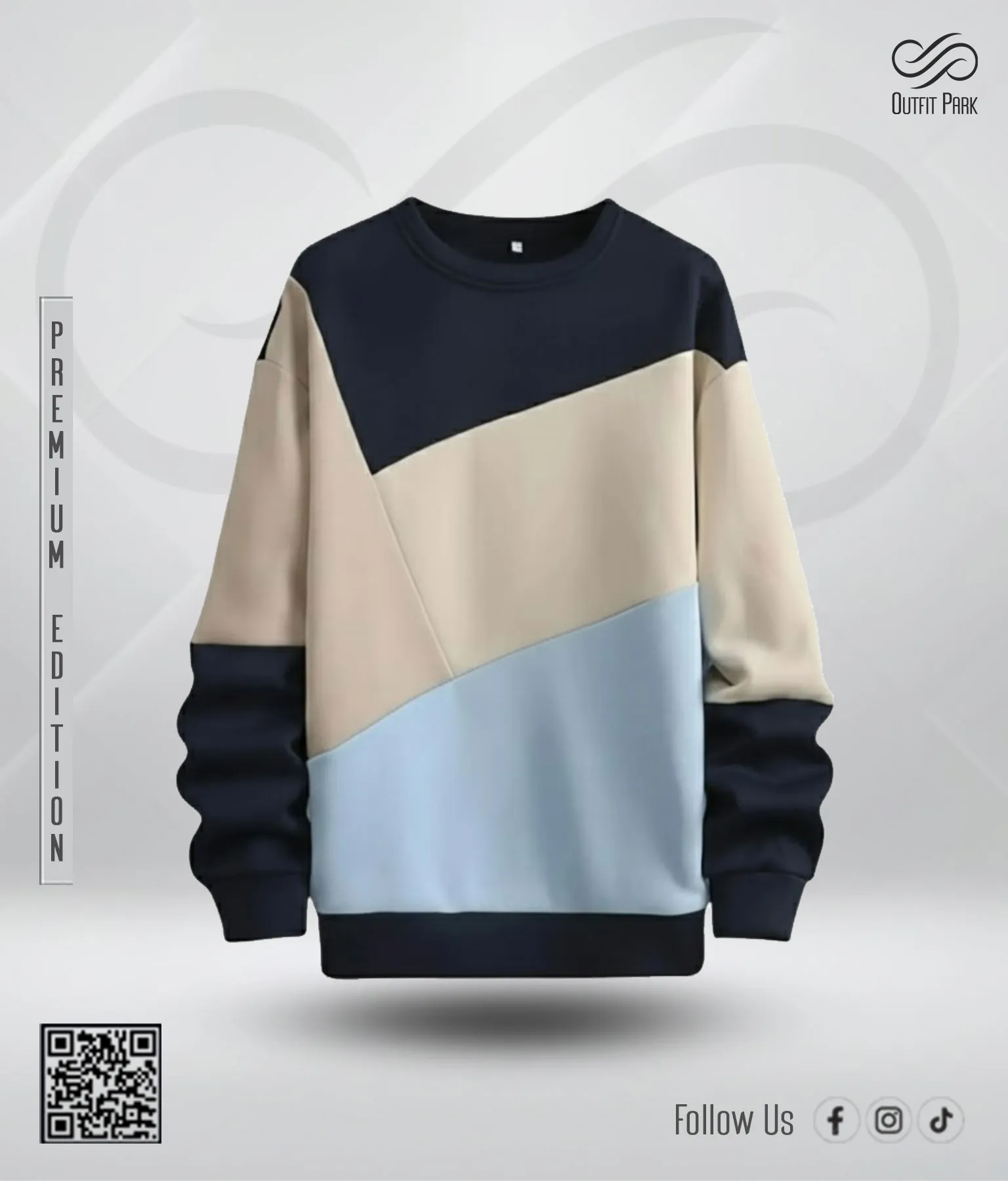 Premium Color-Block Sweatshirt (Designer Edition)