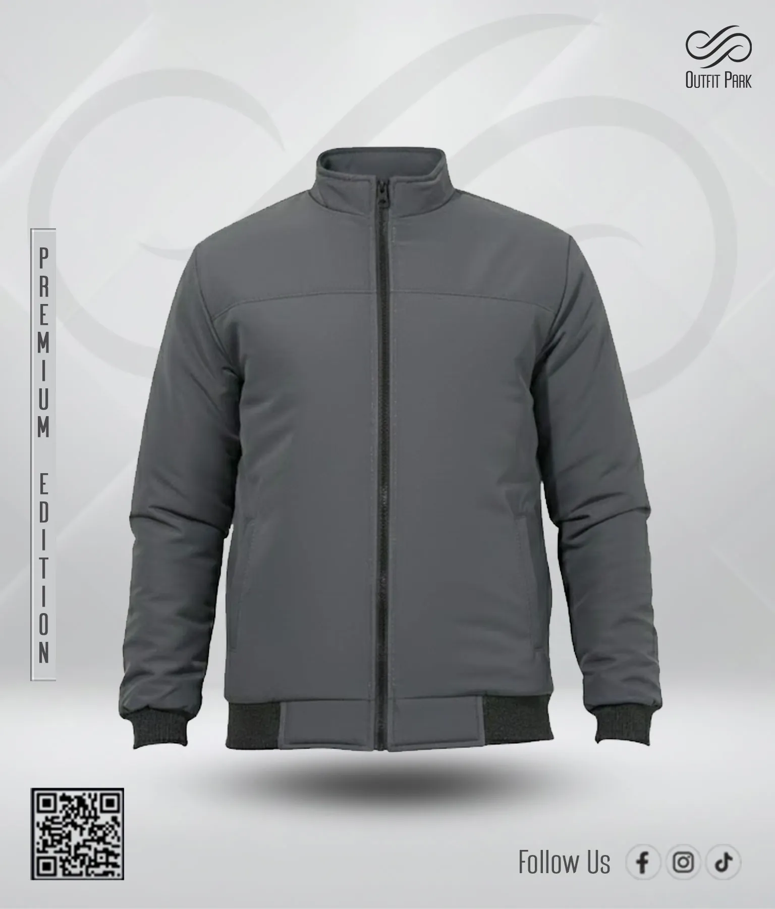 Imported Men's Premium Winter Jacket – (Ash)