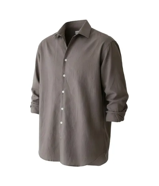 Men's Taupe/Stone Cotton Casual Shirt