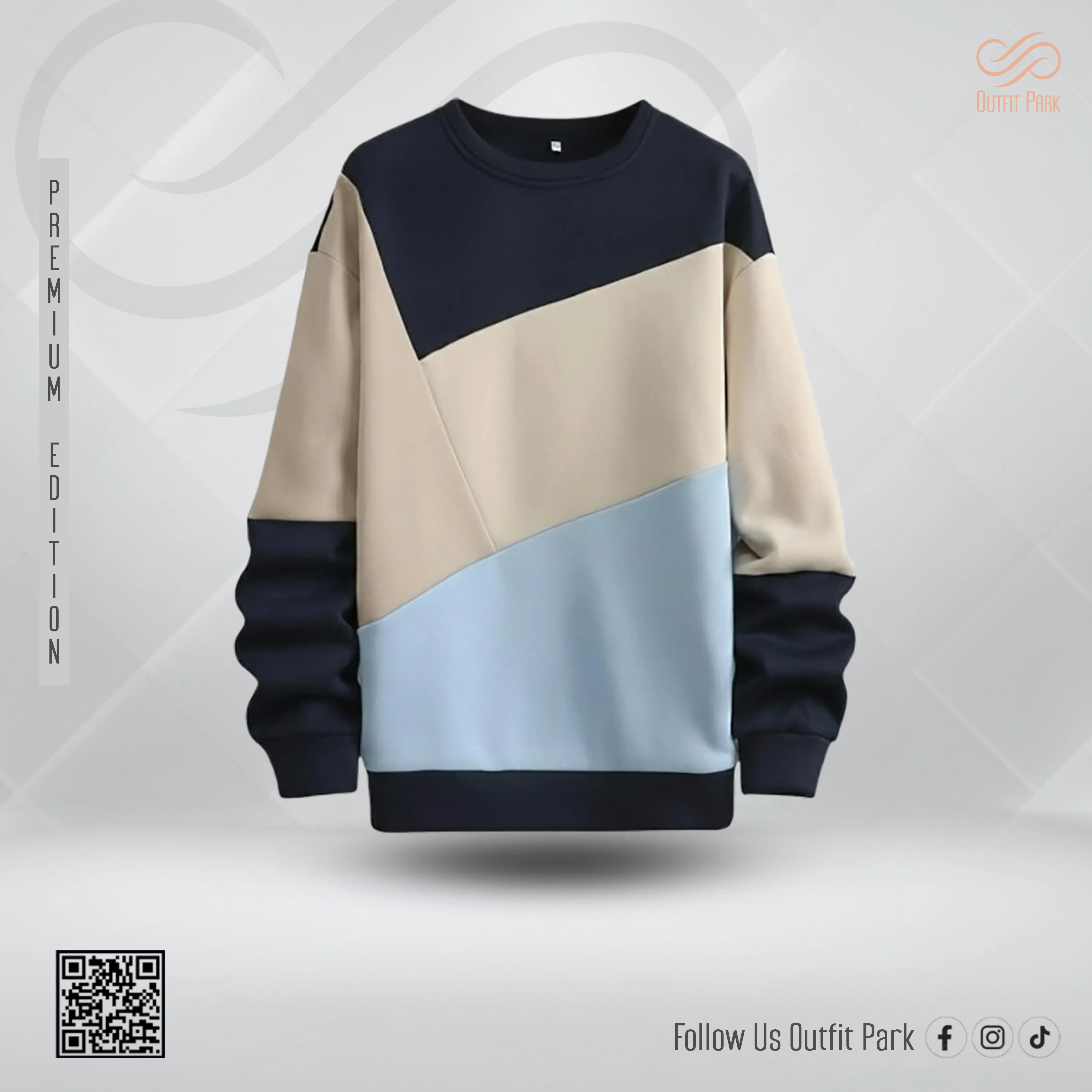 Premium Color-Block Sweatshirt (Designer Edition)