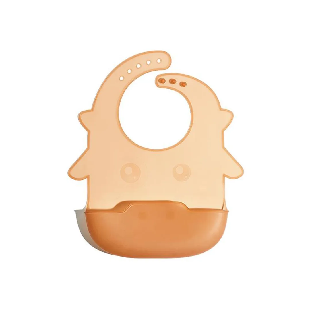RK-X4034 Cartoon Silicone Bib | BPA-Free Waterproof Baby Bib