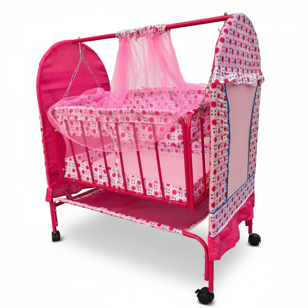 BABY DOLNA 118 – Baby Swing with Brake, Mosquito Net & Storage