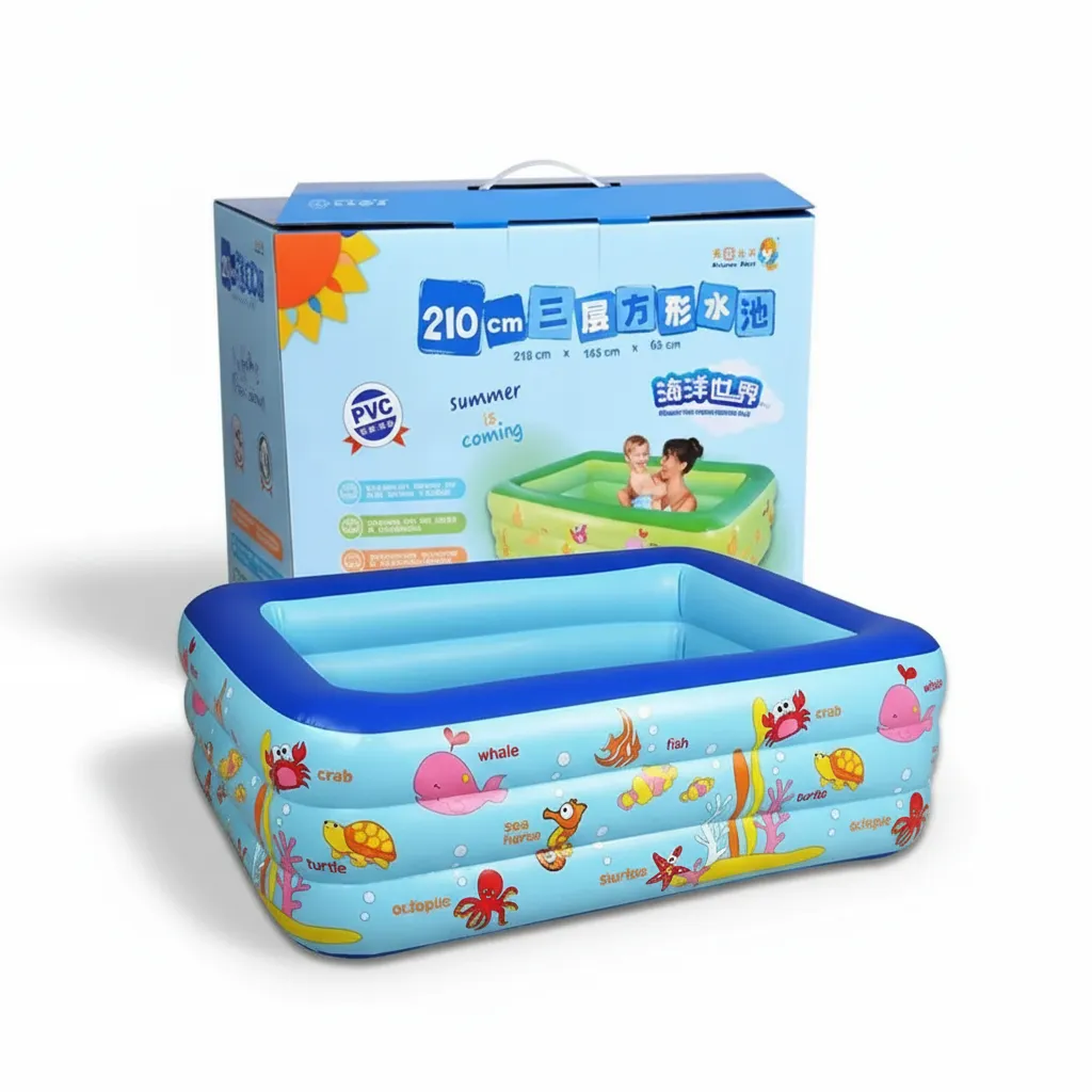Inflatable Rectangle Swimming Pool for Kids & Family