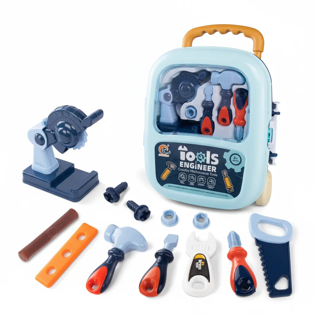 Kids Trolley Tool Set with Drill & Screwdriver – Pretend Play Kit