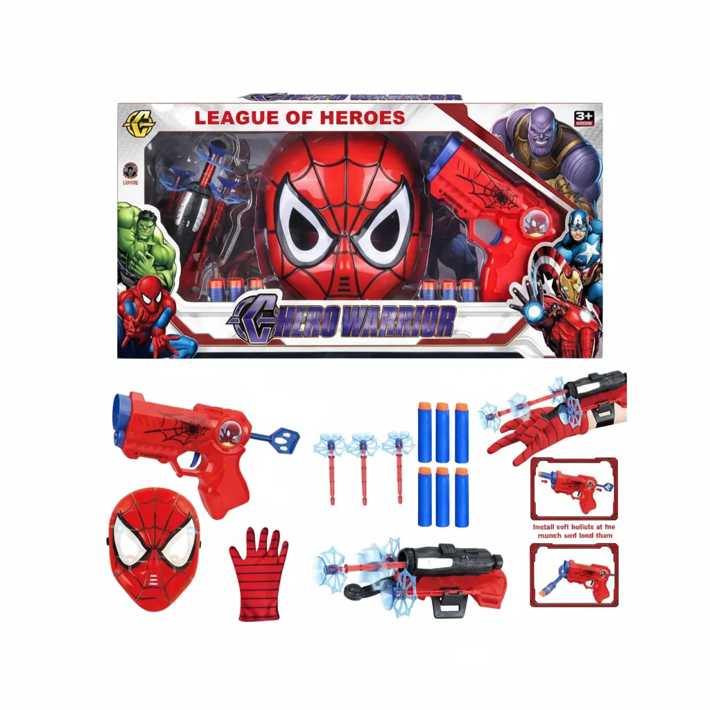 EVA Soft-Bullet Ejection Toy Gun with LED & Safety Mask