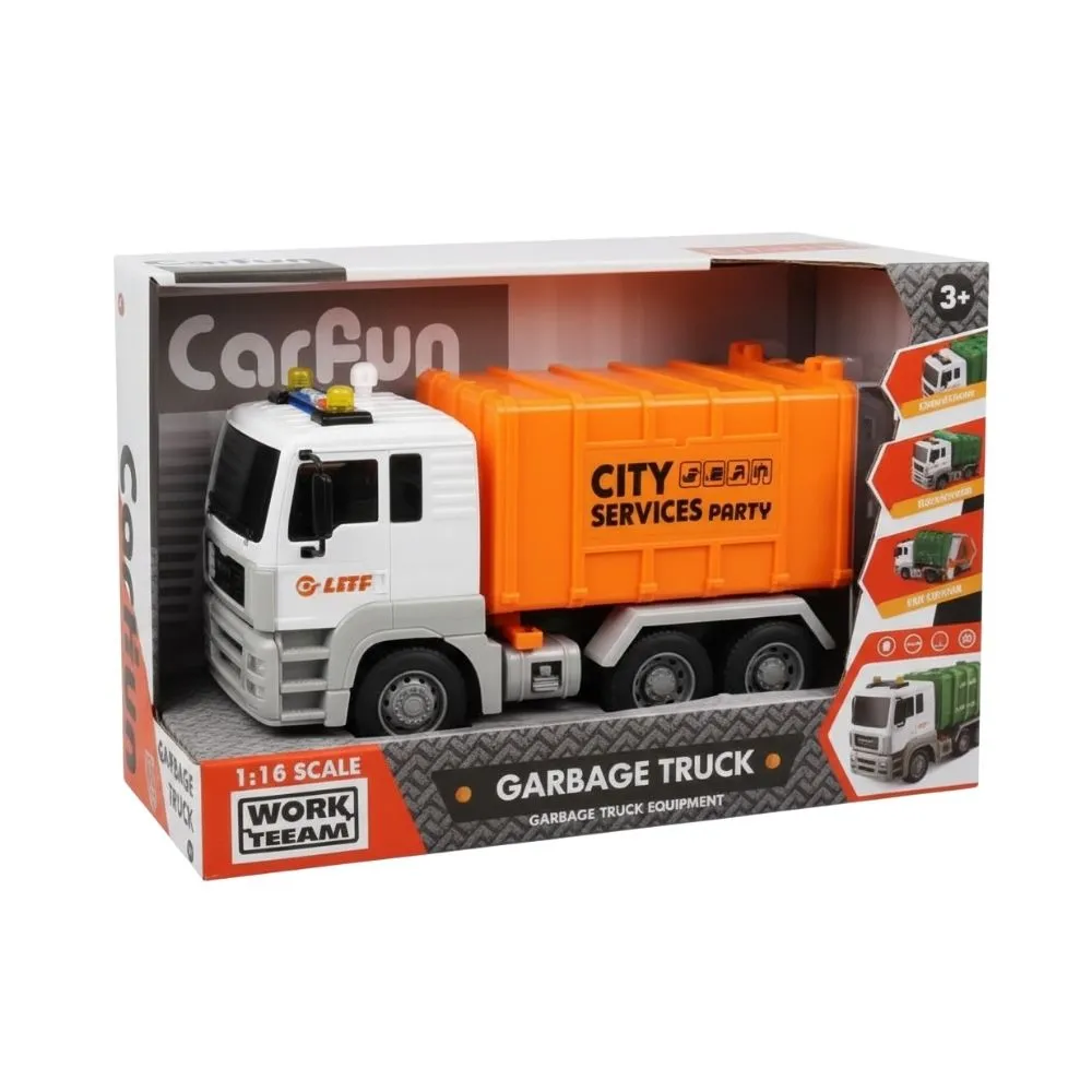 1:12 Scale Garbage Truck Toy with Lights and Sound – Kids’ Special Vehicle