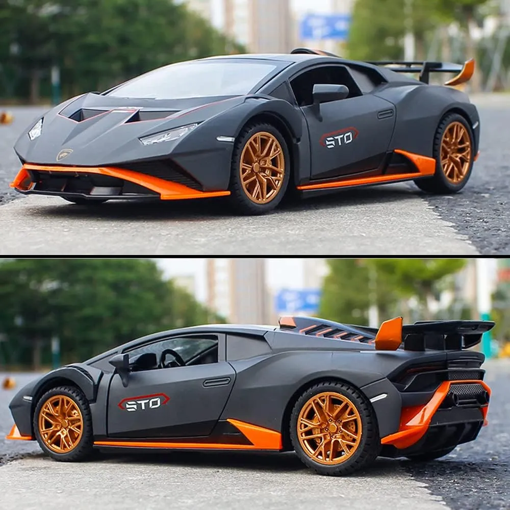 1:24 Lamborghini Huracan STO Alloy Diecast Car Model with Light & Sound
