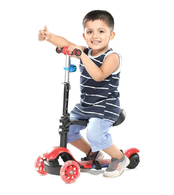 Kids Fun Scooty Without Seat – Jim & Jolly Red Blue