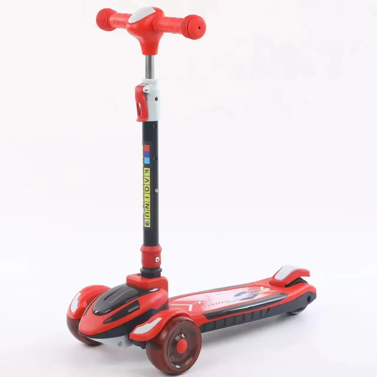 3-Wheel Kick Scooter for Kids – Folding with LED Wheels & Adjustable Height