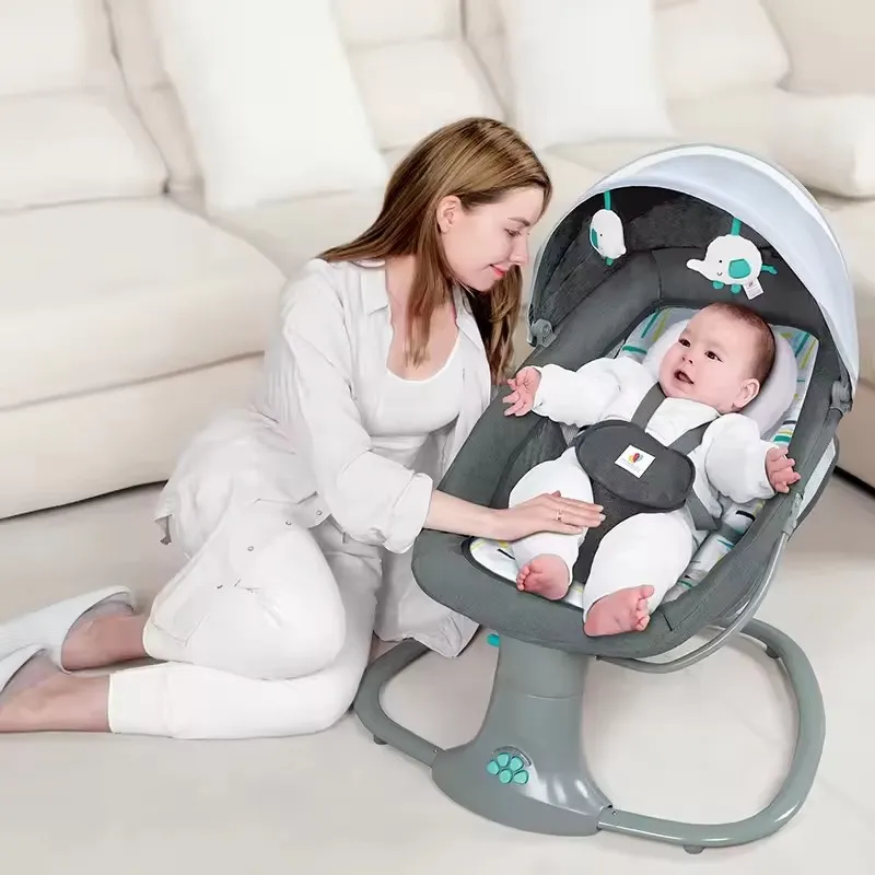 New Born Infant 3-in-1 Musical Electric Bouncer & Rocking Cradle | Washable & Foldable Baby Swing Chair