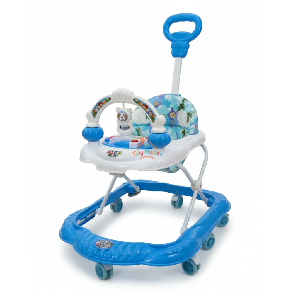 Foldable Baby Walker with Handle – Sit, Push & Rollover Safe - nice