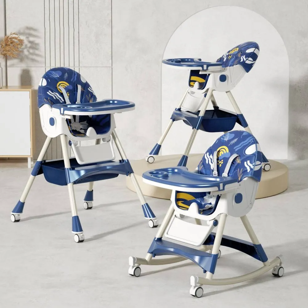 4-in-1 Rocking Horse Baby Feeding Chair – Adjustable & Reclining Seat