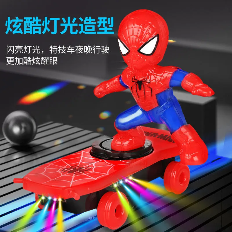 Spider Man Stunt Scooter Toy | Electric RC Kick Scooter for Kids