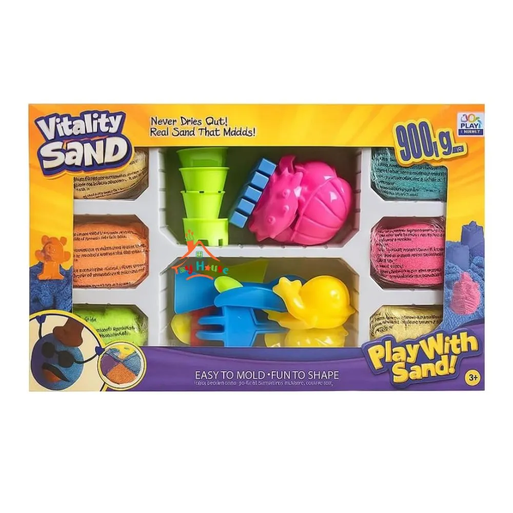Bemdiz 800g Space Sand with Castle & Ocean Emoji Play Set