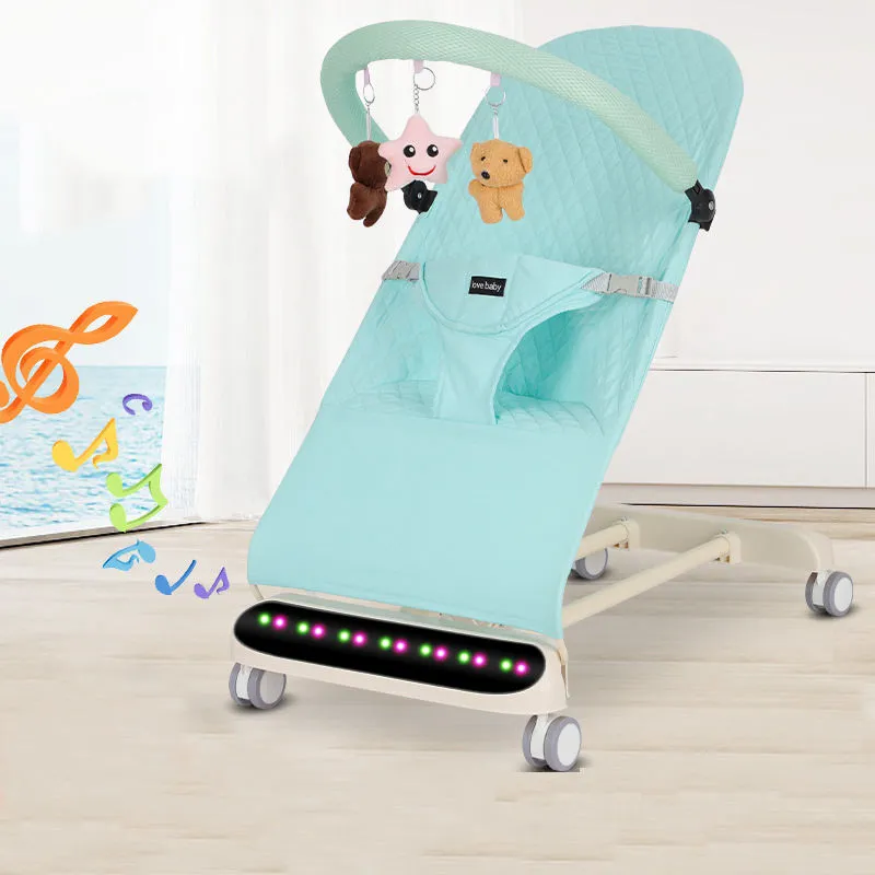 LED Musical Baby Bouncer Rocking Chair & Recliner with Wheels
