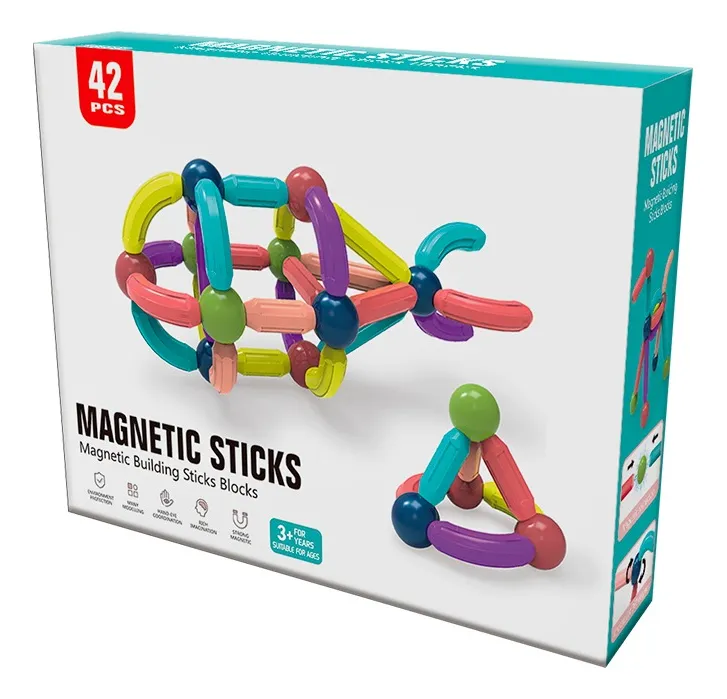 Stick Magnets 42pcs – Educational Magnetic Building Blocks Set