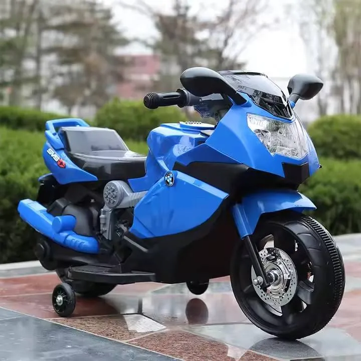 Mini BMW Style Battery Operated Kids Electric Motorcycle bike with Music|2–7 Years ( Blue )