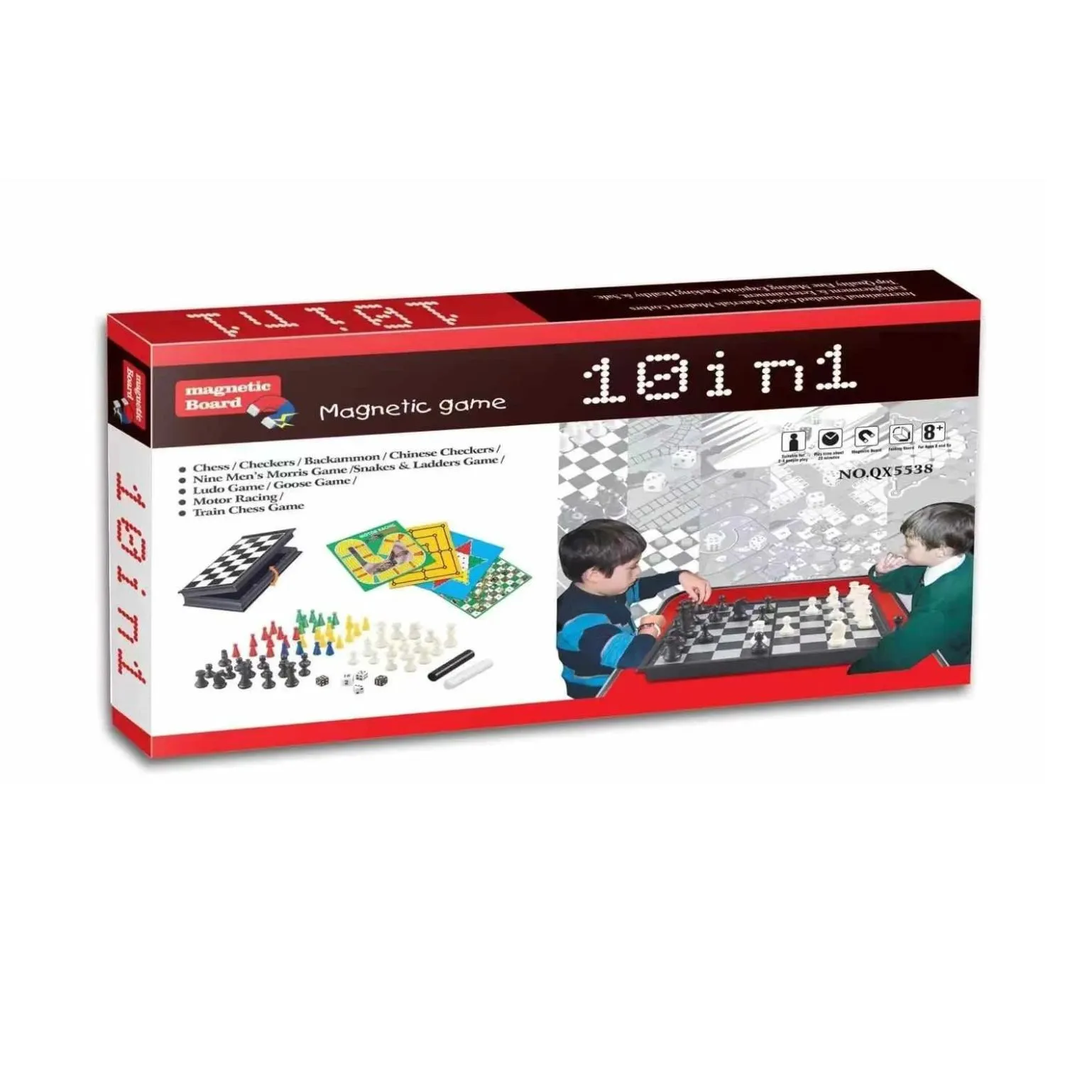 10-in-1 Magnetic Board Game Set for Kids – Multi Fun Strategy Pack