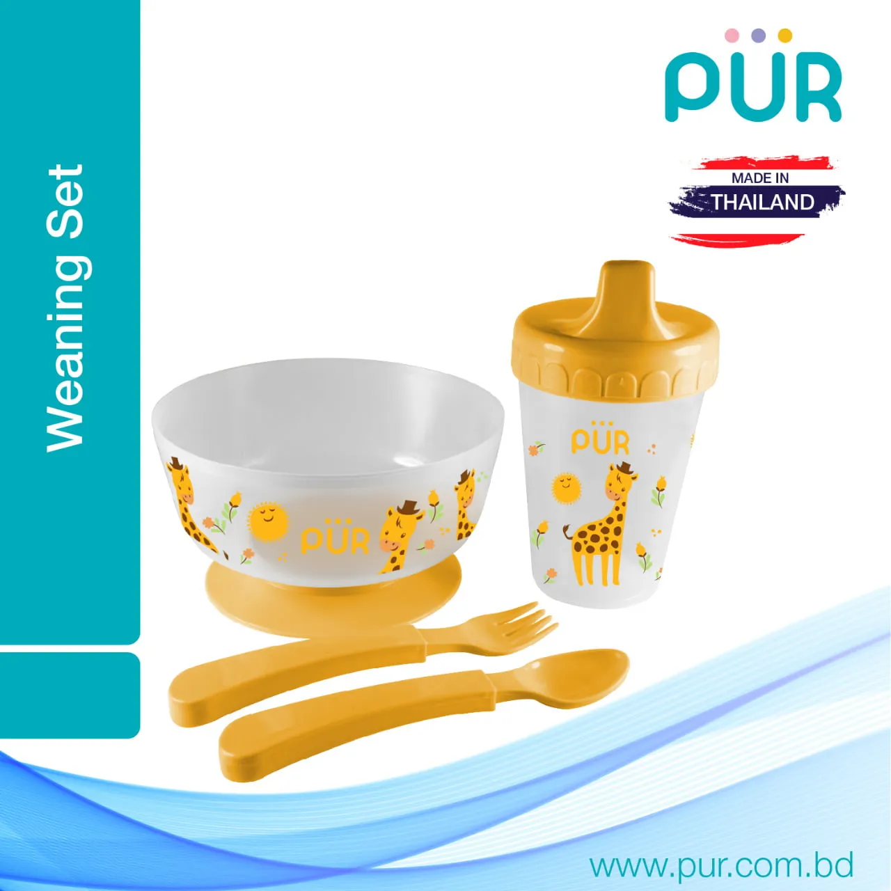 Pur Weaning Set with Suction Bowl & Non-Spill Cup – 5910