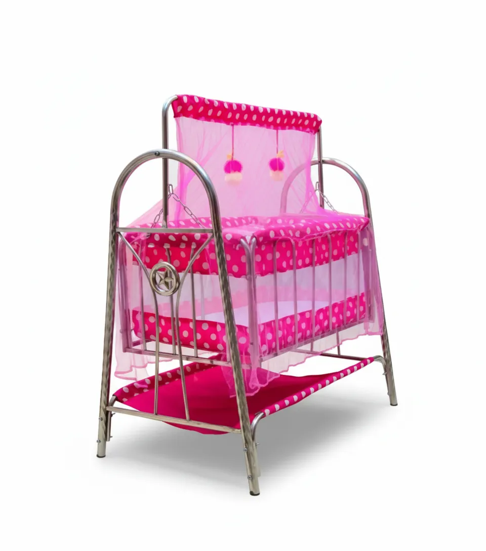 Newborn Baby Swing Dolna 4850SS – Durable Stainless Steel Cradle
