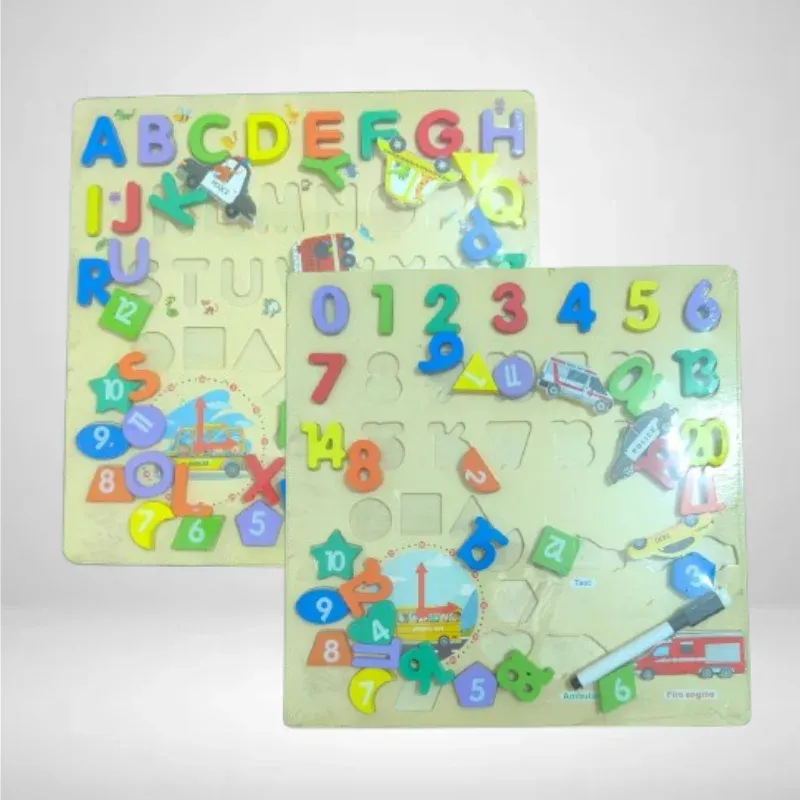 Wooden Alphabet & Number Learning Puzzle