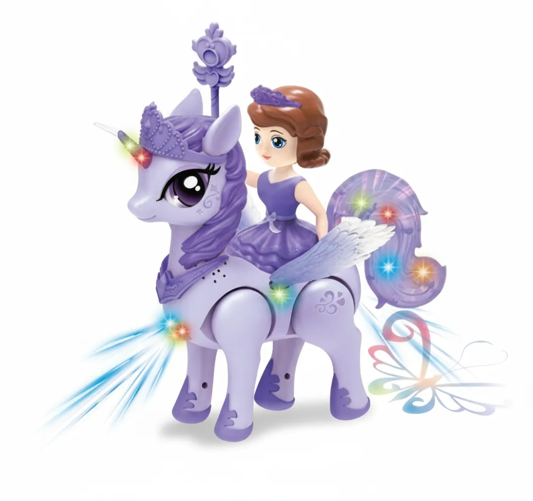 Electric Unicorn with Princess Fashion Doll – Music & Light Toy