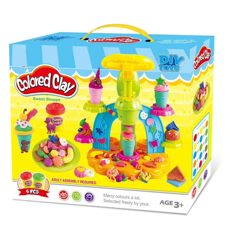Colorful Ice Cream Playdough DIY Set – Safe Clay Toy for Kids