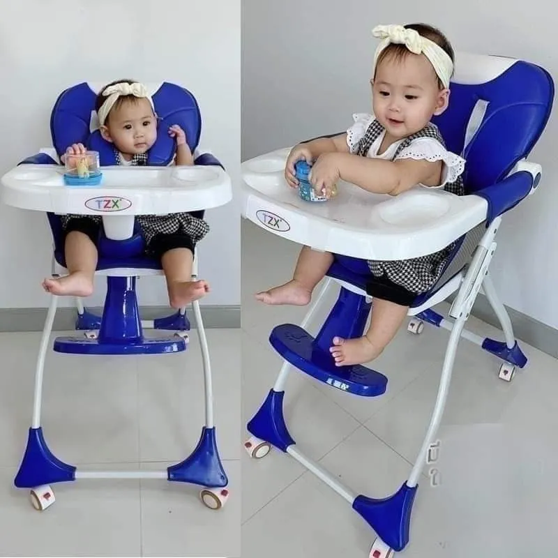 TZX006 Baby High Chair with Quick Fold & Soft Cushion