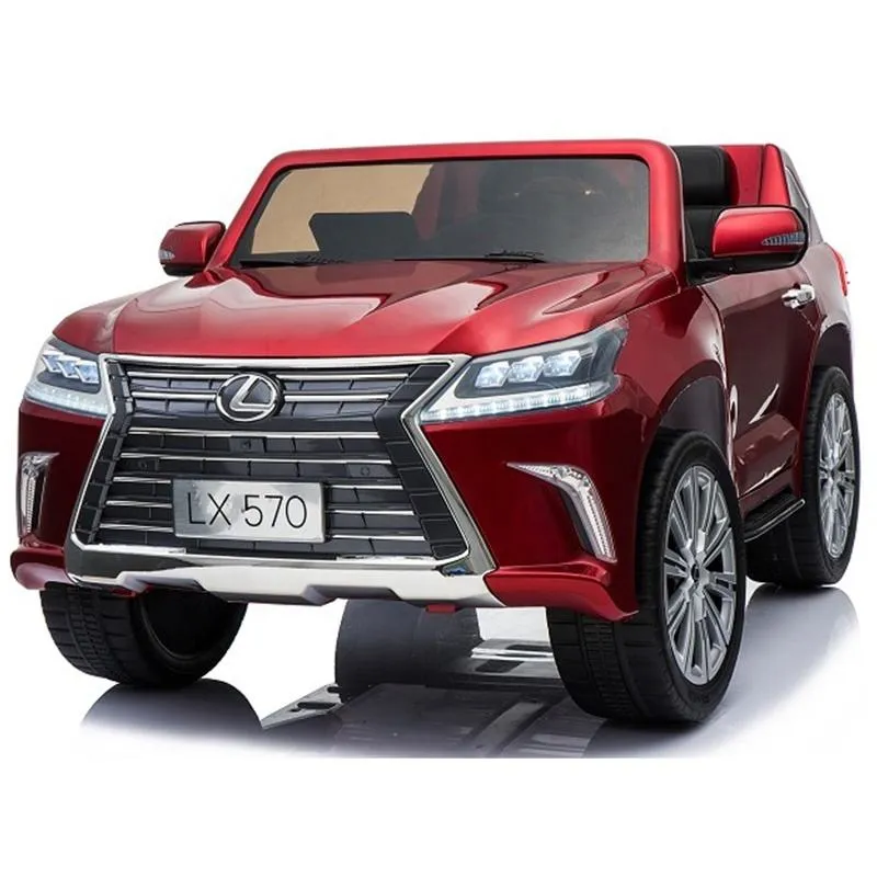Lexus LX570 Licensed 12V Ride-On Car for Kids Leather Seat, Remote ( Red )