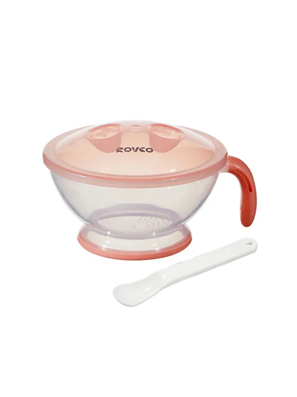 RK-3802 Baby Anti-Skid Feeding Bowl with Spoon (PP/TPE)
