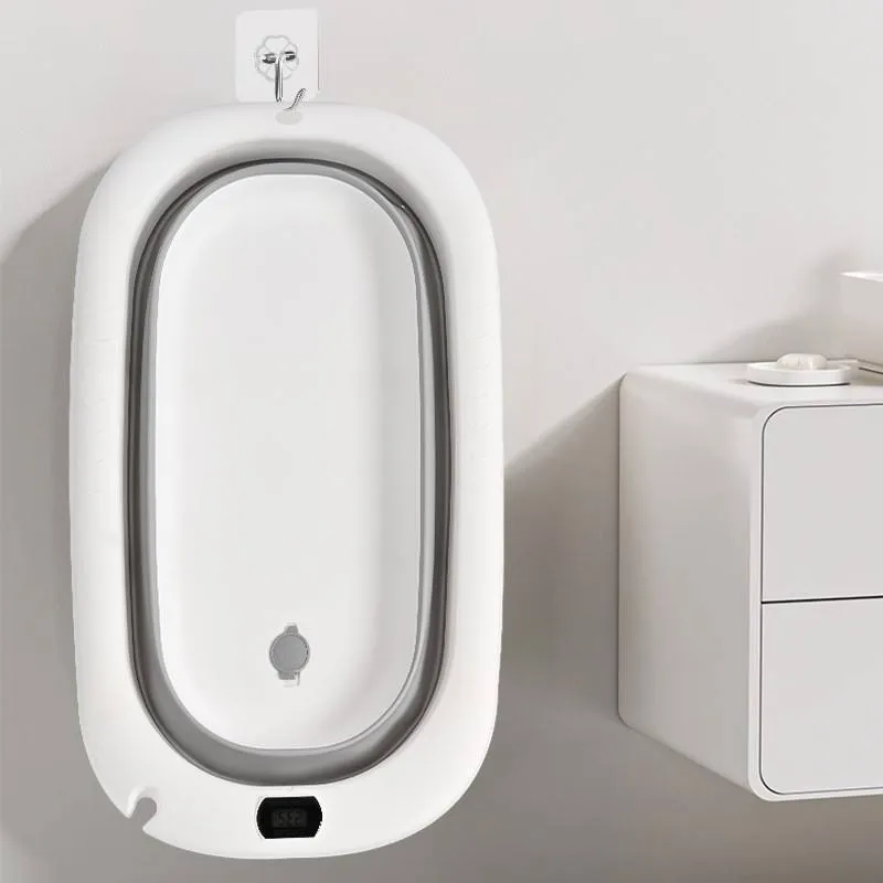Baby Foldable Bath Tub with Thermometer | Lying & Sitting Design
