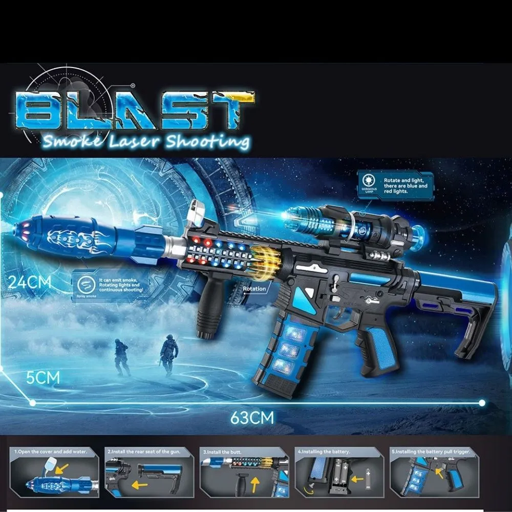 Light IC Vibrating Spray Electric Gun Toy with Sound & Effects