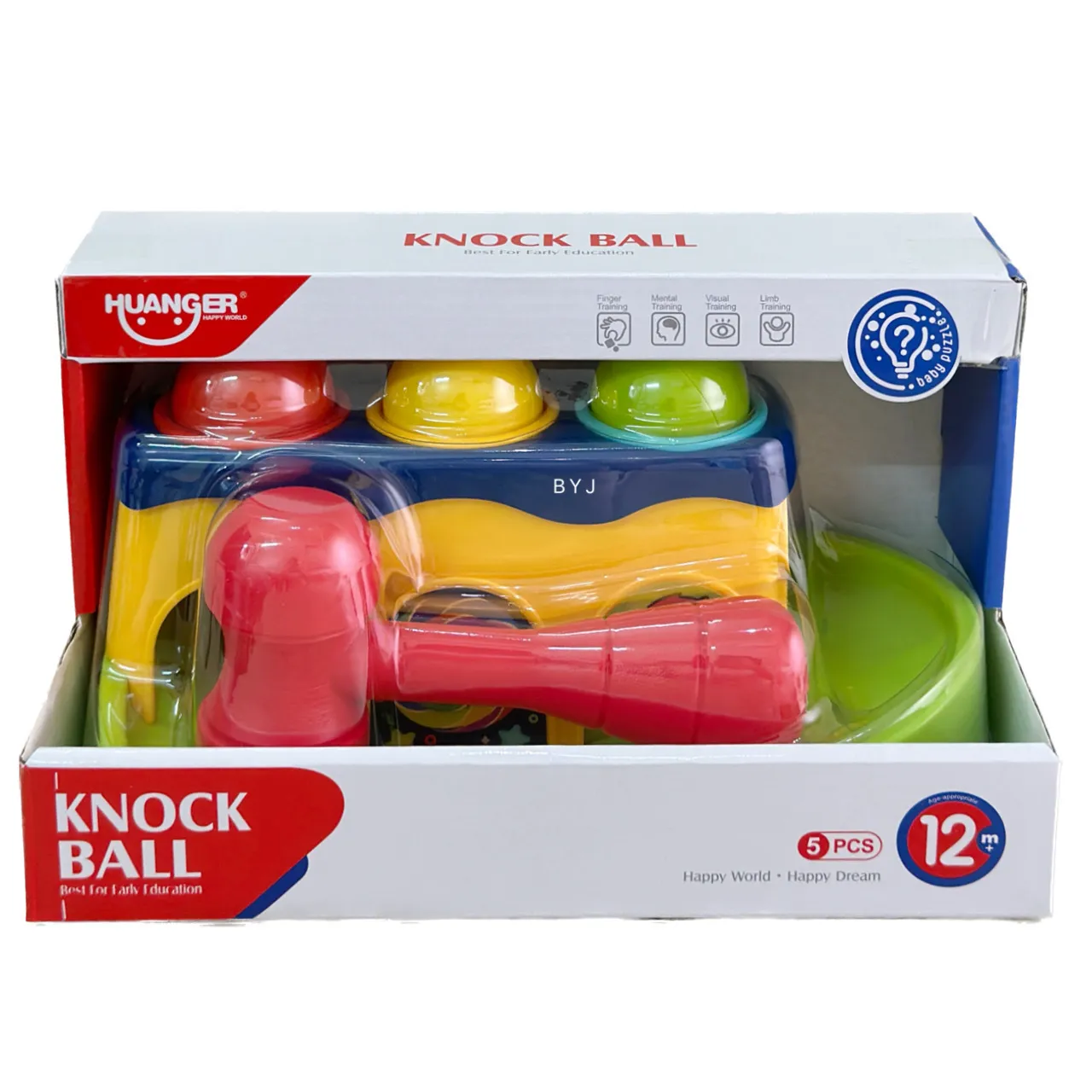 Colorful Plastic Hammer Box Toy – Early Learning Knock Ball Game