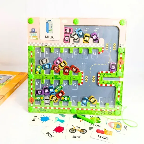 Magnetic Alphabet Maze for Pre School Kids