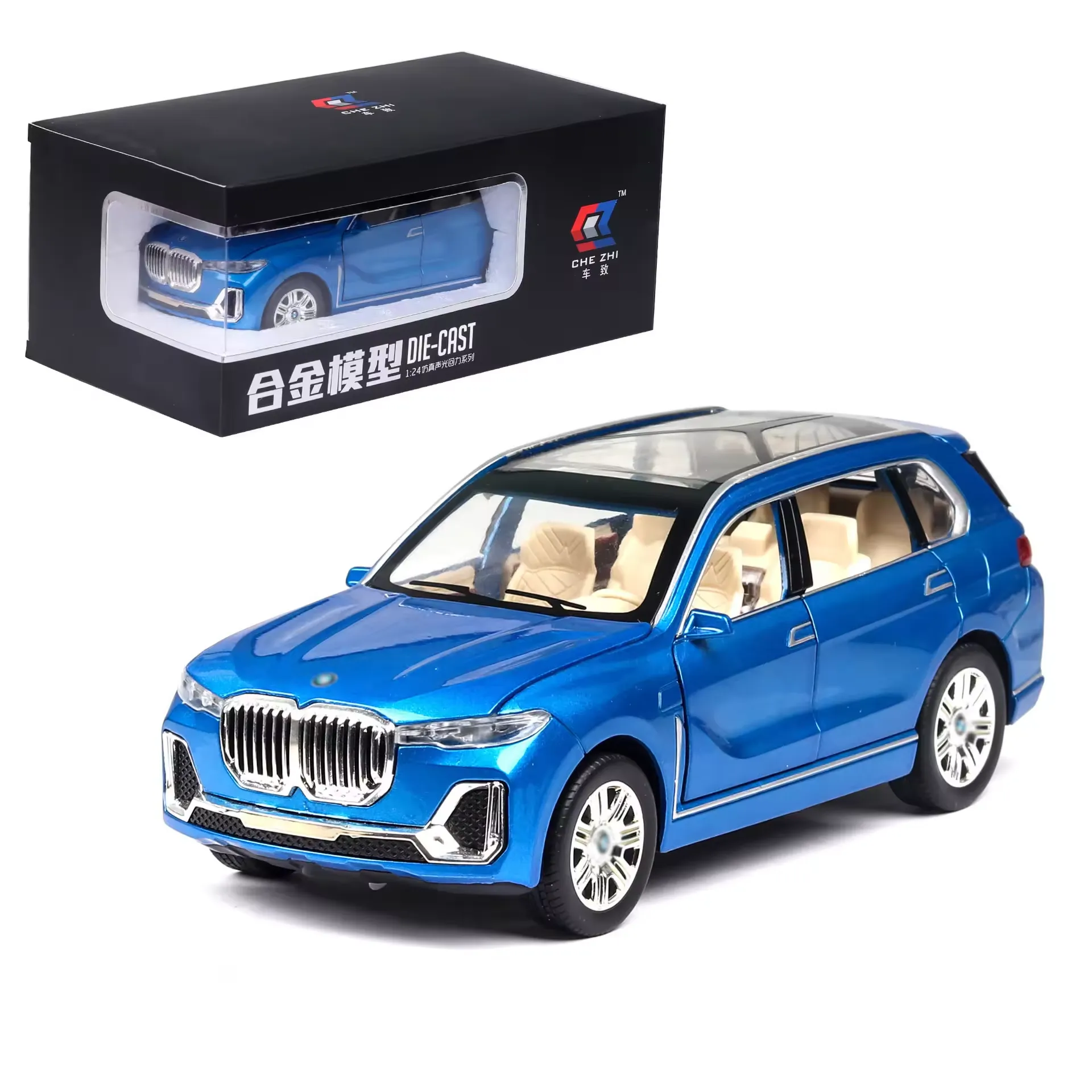 1:24 X7 Off-Road SUV Alloy Diecast Model Car with Pullback