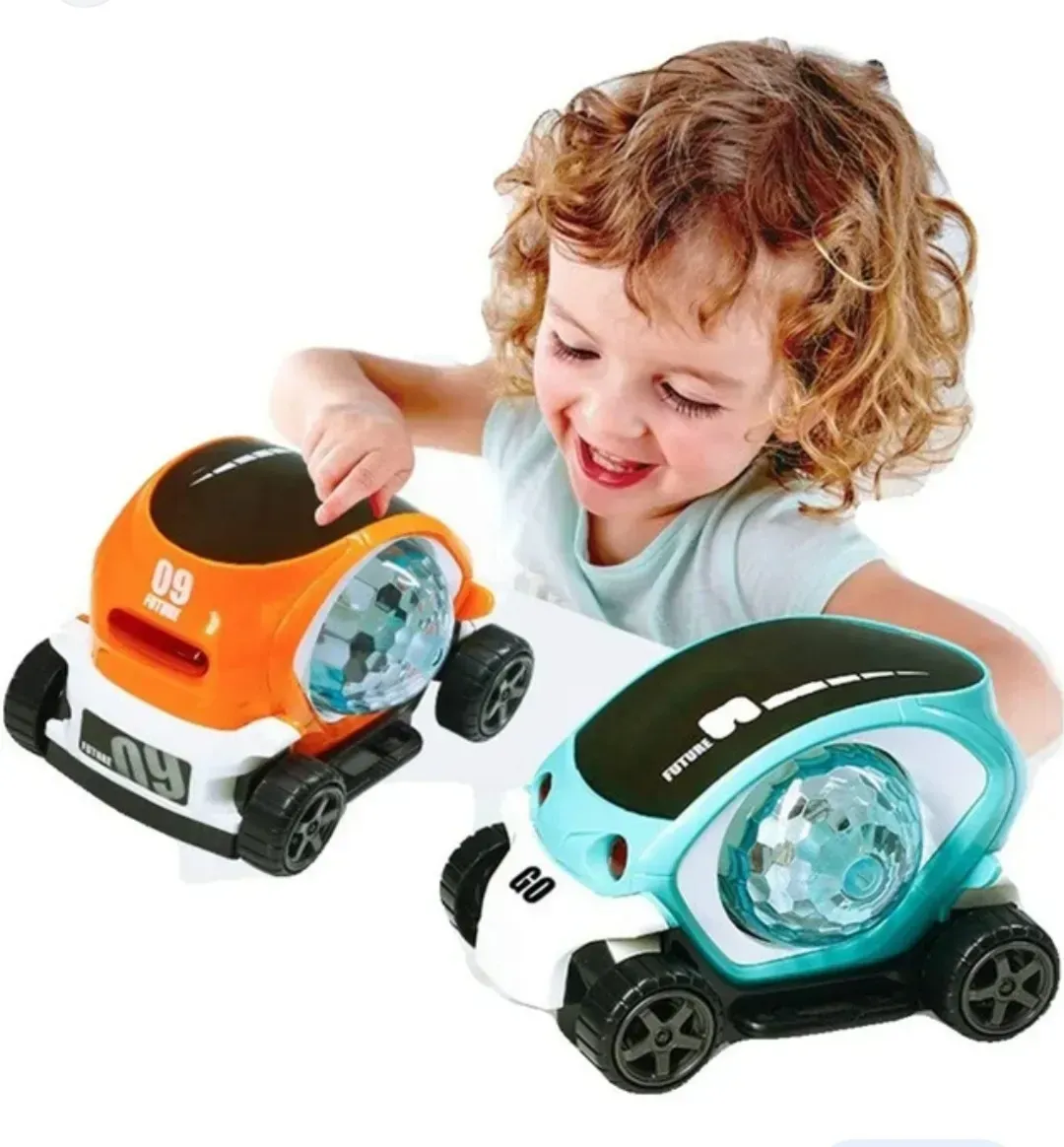 Electric 3D Light Mini Car – Colorful Musical RC & Push Toy for Kids