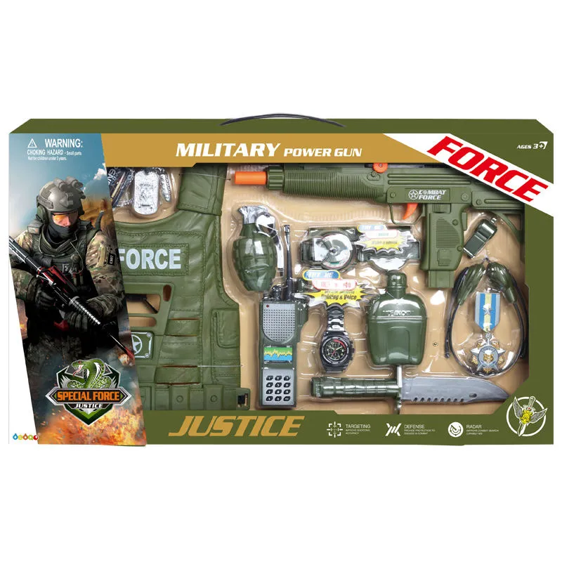 Kids Army & Police Role Play Toy Set with Uniform – Safety Tested