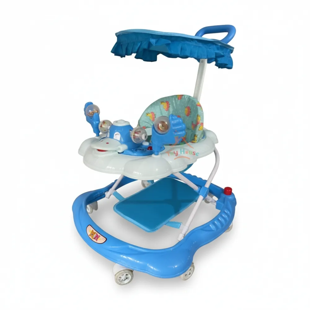 Mee Mee 360° Baby Activity Walker with Music & Adjustable Height | Blue