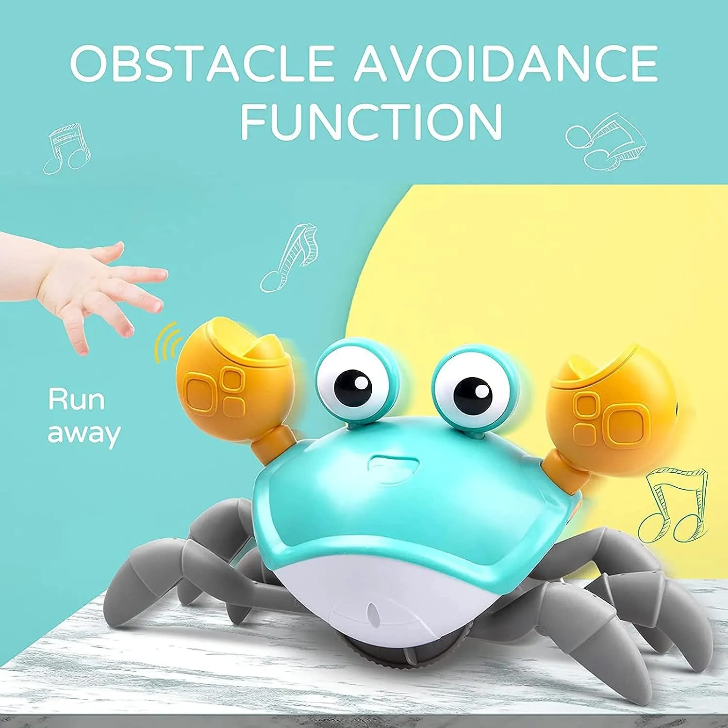 Rechargeable Crawling Musical Crab Toy