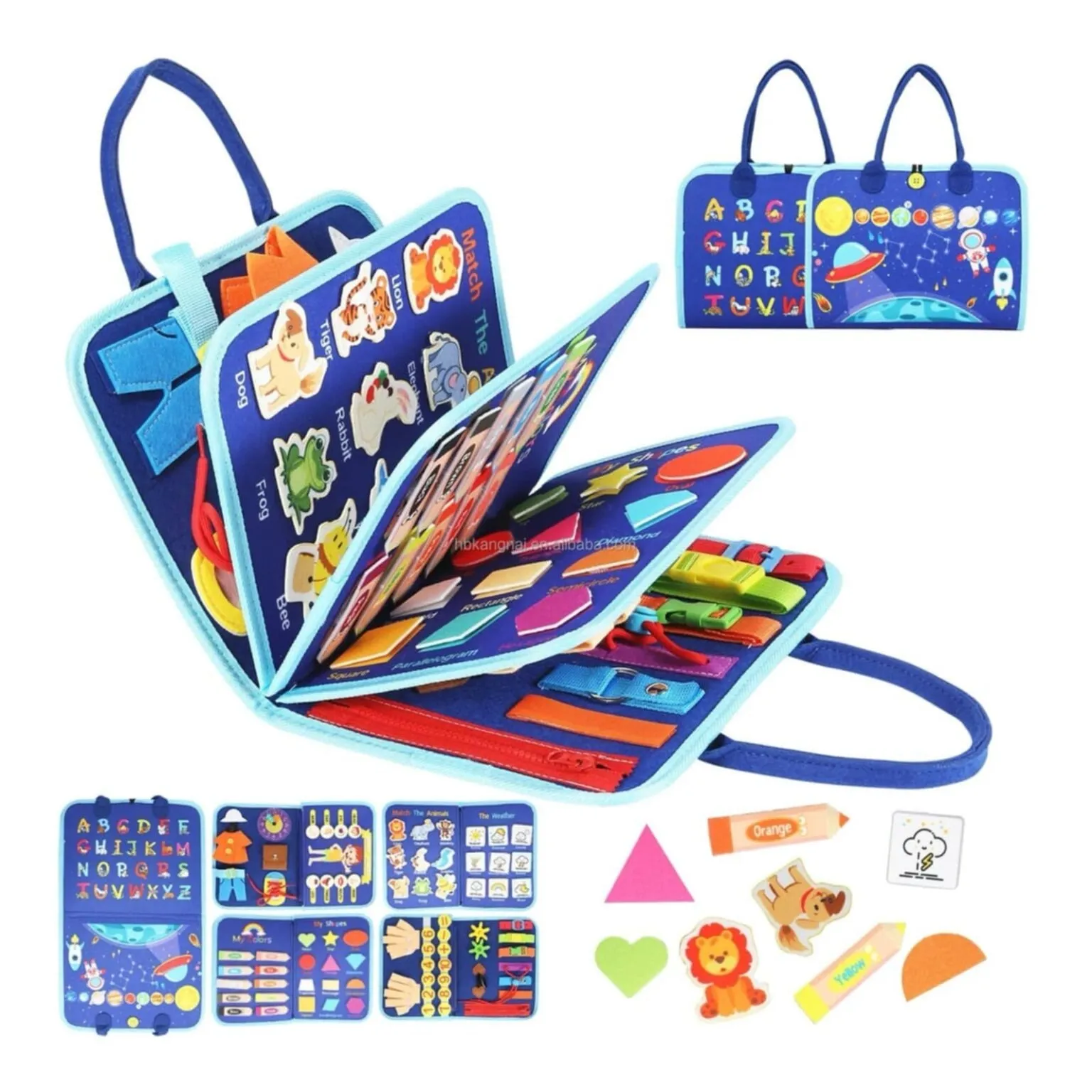 Toddlers Busy Board Montessori Toys ( 5 Leaf 10 Page )