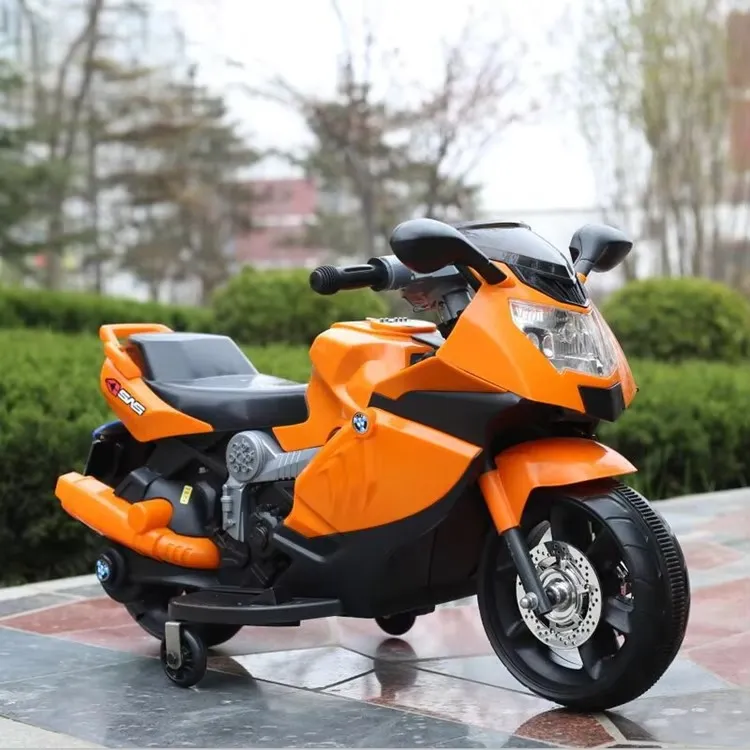 Rechargeable BMW Mini Bike for Kids – 6V Ride-On Motorcycle (Orange)