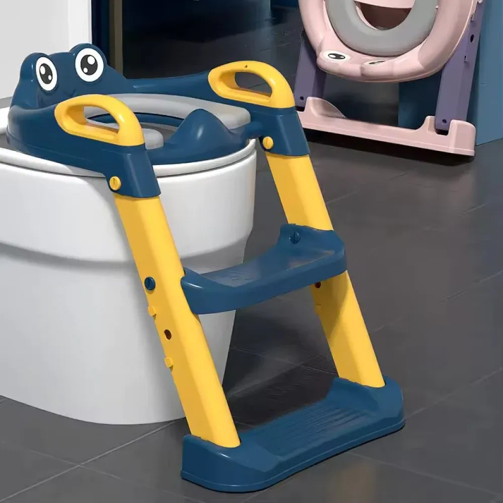 Children's Toilet Seat with Step Stool – Foldable & Safe Potty Training
